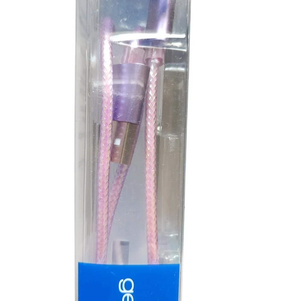 Z Gear Purple Micro B USB Cable 8 Feet Braided Cable Tangle Resistant Fast Chg